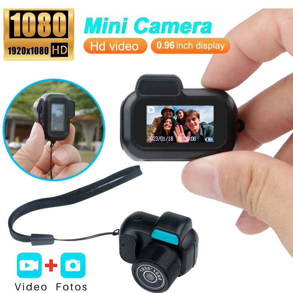 Mini Camera 1080P – Draagbare Retro Videorecorder met 0.96" Scherm, Ondersteunt TF-kaart